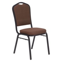National Public Seating 9361-BT Silhouette Chocolatier Fabric Upholstered Stack Chair