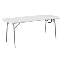 National Public Seating BMFIH3072  Fold-in-Half Banquet Table, Speckled Gray 30 x 72 