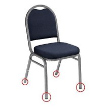 National Public Seating GL92/93 Floor Glides for 9200 and 9300 Series Stacking Chairs, 50/Pack