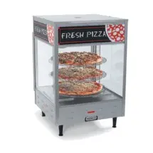 Nemco 6450 Rotating 3-Tiered Pizza Merchandiser 12&quot; Racks 120V
