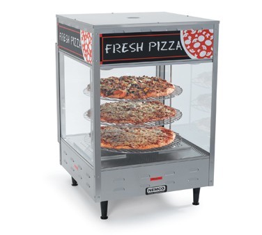 Nemco 6451-2 3-Tiered Self-Serve Rotating Pizza Merchandiser 18" Racks - 120V