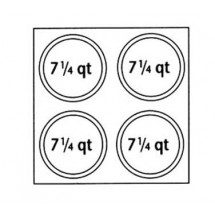 Nemco 67409 4-Hole Adapter Plate for Round Inset Pan 7-1/4 Qt.