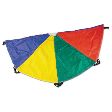 Nylon Multicolor Parachute, 12-ft. diameter, 12 Handles