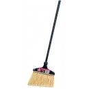 MaxiPlus Professional Angle Broom with Polystyrene Bristles, 51" Handle, 4/Pack