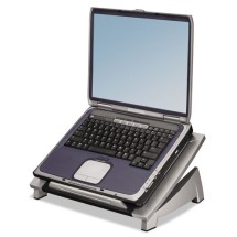Office Suites Laptop Riser, 15 1/8 x 11 3/8 x 4 1/2-6 1/2, Black/Silver