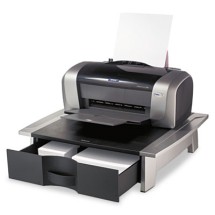 Office Suites&trade; Printer/Machine Stand, 21 1/4 x 18 1/16 x 5 1/4, Black/Silver