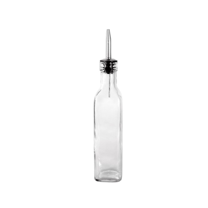 CAC China W3SQ-8BT Glass Oil/Vinegar Cruet with Pourer 8 oz.