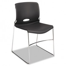 HON Olson High Density Stacking Chair, Lava with Chrome Base, 4/Carton
