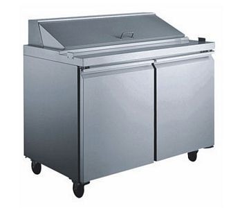 Omcan (FMA) 24275 Refrigerated Two Section Mega Salad / Sandwich Prep Table 60"