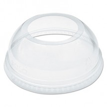Dart Open-Top Clear Dome Lid for 16-24 oz Plastic Cups, 1.9&quot;Dia Hole - 1000 pcs