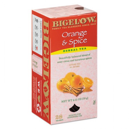 Bigelow Orange and Spice Herbal Tea, 28/Box