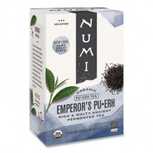 Numi Organic Teas and Teasans, 0.125 oz., Emperor's Puerh, 16/Box