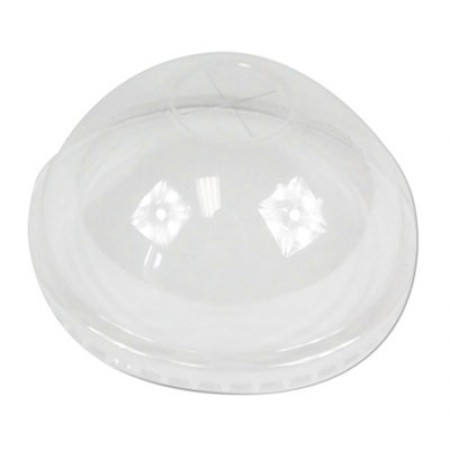 Clear PET Cold Cup Dome Lids, Fits 16-24  oz. Plastic Cups, 1000/Carton