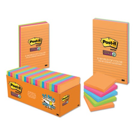 Pads in Rio de Janeiro Colors, 3 x 3, 90-Sheet Pads, 24/Pack