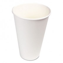 Paper Hot Cups, 16  oz., White, 1000/Carton