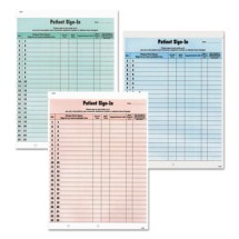 Patient Sign-In Label Forms, 8 1/2 x 11 5/8, 125 Sheets/Pack, Salmon
