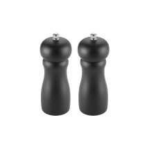 CAC China PMW2-6K Black Wooden Pepper Mill 6&quot; H  - 1 set