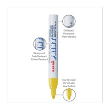 uni-Paint Permanent Marker, Medium Bullet Tip, Yellow