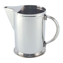CAC China SWPT-64G Water/Beverage Pitcher with Base & Ice Guard 2 Qt. > 64 oz.