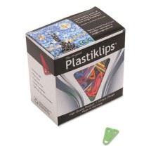 Plastiklips Paper Clips, Medium (No. 4), Assorted Colors, 500/Box