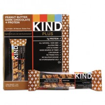 KIND Plus Nutrition Boost Bar, Peanut Butter Dark Chocolate/Protein, 1.4 oz, 12/Box