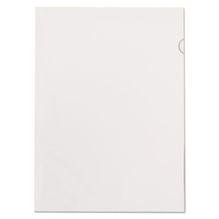 Poly Color Transparent File Jackets, Letter Size, Clear, 50/Box