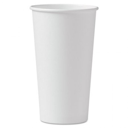 Dart Polycoated Hot Paper Cups, 20  oz. White - 600 pcs