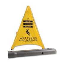 Pop Up Safety Cone, 3" x 2 1/2" x 20", Yellow