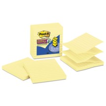 Pop-up Notes Refill, Lined, 4 x 4, Canary Yellow, 90-Sheet, 5 Pads/Pack