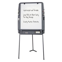 Portable Flipchart Easel With Dry Erase Surface, Resin, 35 x 30 x 73, Charcoal