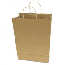 Premium Shopping Bag, 10" x 13", Brown Kraft, 50/Box