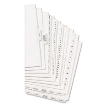 Preprinted Legal Exhibit Side Tab Index Dividers, Allstate Style, 25-Tab, 126 to 150, 11 x 8.5, White, 1 Set