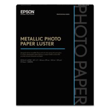 Professional Media Metallic Luster Photo Paper, 5.5 mil, 13 x 19, White, 25/Pack