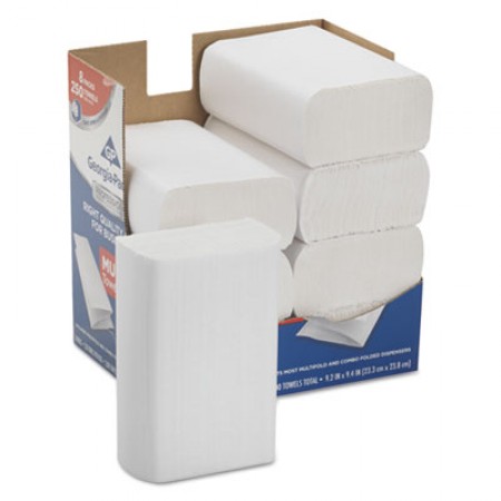 Professional Series Premium Paper Towels,M-Fold,9 2/5x9 1/5, 250/Bx, 8 Bx/Carton