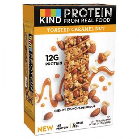KIND Protein Bars, Toasted Caramel Nut, 1.76 oz, 12/Pack