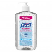Purell Advanced Hand Sanitizer Gel, Clean Scent, 20 oz. Pump Bottle, 12/Carton
