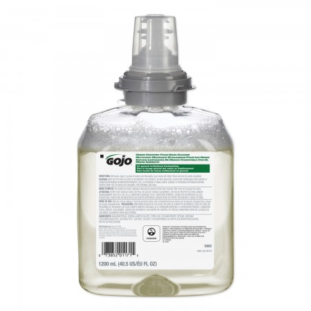 Purell TFX Green Certified Foam Hand Cleaner, Unscented, 1200 ml Refill, 2/Carton