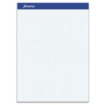 Quad Double Sheet Pad, 4 sq/in Quadrille Rule, 8.5 x 11.75, White, 100 Sheets