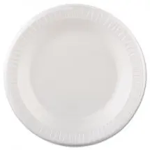 Dart Quiet Classic Laminated Foam White Dinnerware Plate, 10-1/4&quot;, 500/Carton