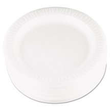 Dart Quiet Classic Laminated White Foam Plate, 9&quot;, 500/Carton