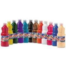 Ready-to-Use Tempera Paint, 12 Assorted Colors, 16 oz., 12/Pack