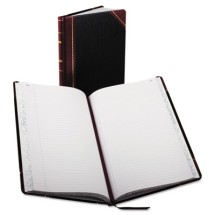 Record/Account Book, Black/Red Cover, 300 Pages, 14 1/8 x 8 5/8