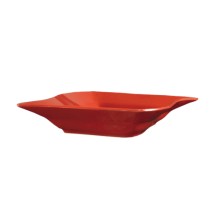 CAC China SOH-125-R Soho Red Rectangular Pasta Bowl 22 oz., 12&quot;  - 1 doz