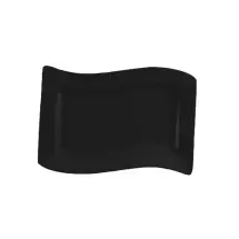 CAC China SOH-13-BLK Soho Black Rectangular Platter 12&quot; - 1 doz