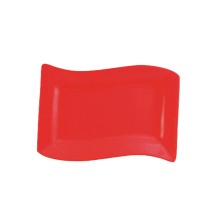 CAC China SOH-14-R Soho Red Rectangular Platter 13 1/2&quot; - 1 doz