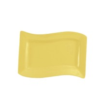 CAC China SOH-14-Y Soho Yellow Rectangular Platter 13 1/2&quot; - 1 doz