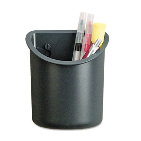Universal Recycled Plastic Cubicle Pencil Cup, Charcoal, 5
