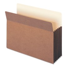 Redrope Drop-Front File Pockets with Fully Lined Gussets, 1.75" Expansion, Letter Size, Redrope, 25/Box