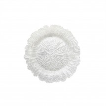 The Jay Companies 1470110-WH Reef White Glass Charger Plate 13&quot;