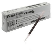 Refill for Pentel EnerGel Retractable Liquid Gel Pens, Conical Tip, Bold Point, Black Ink
